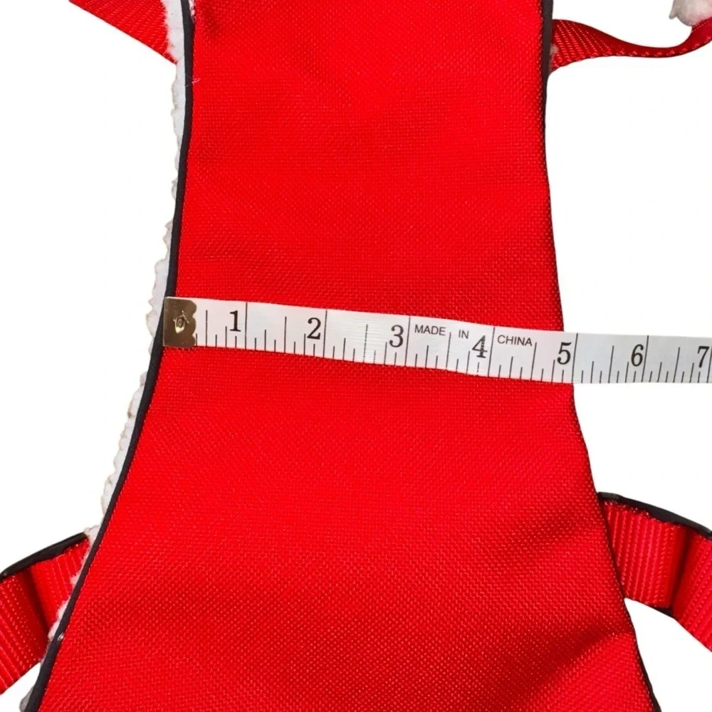 Four Paws Red Fleece-Lined Dog Harness Jacket Small-Med 11x15 Cozy Winter
